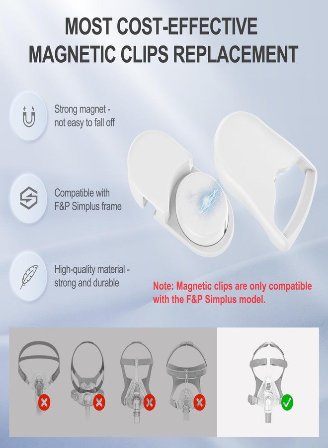 Medihealer 8pcs CPAP Magnetic Clips for F&P Simplus Full Face CPAP Mask, Not for Vitera or Eson, Only for Fisher&Paykel Simplus, Great Value CPAP Supplied by Medihealer - Image 5